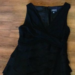 Adrianna Papell Tiered Ruffled Taffeta Dress